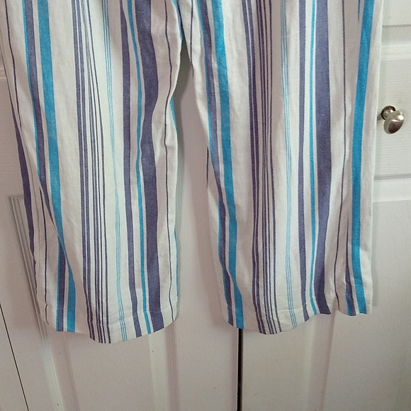 Draw string wide leg Linen blend pants size large - Picture 11 of 12